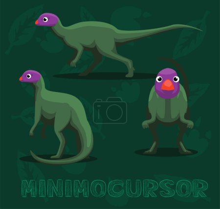 Dinosaur Minimocursor Cartoon Vector Illustration