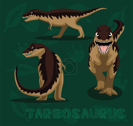 Illustration for Dinosaur Tarbosaurus Cartoon Vector Illustration - Royalty Free Image