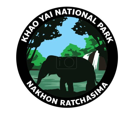 Téléchargez les illustrations : Khao Yai National Park Thaïlande Logo vectoriel - en licence libre de droit