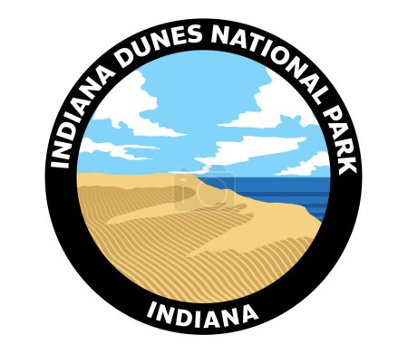 Indiana Dunes National Park Indiana Vector Logo