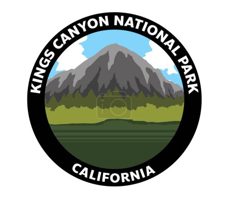 Kings Canyon Nationalpark Kalifornien Vector Logo