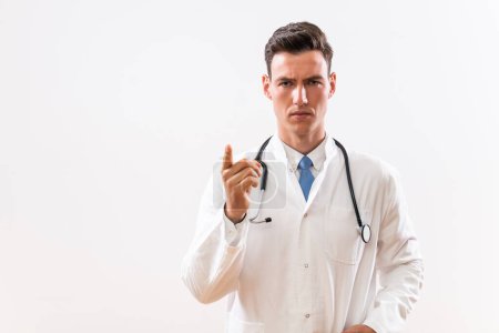 Photo for Image of angry  doctor scolding . - Royalty Free Image