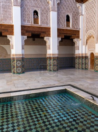 Photo for Marrakech/Morocco; January 26 2023 : inside Medersa Ben Yousef Marrakesh Morocco - Royalty Free Image