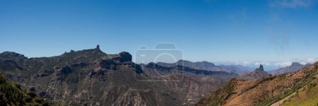 Panoramic view from the Degollada de las Palomas viewpoint, appreciating the Caldera de Tejeda