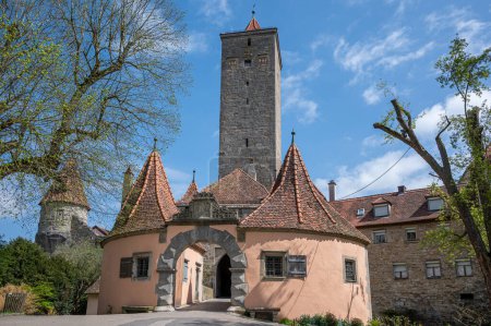 Photo for City gate with tower in Rothenburg ob der Tauber, Germany - Royalty Free Image