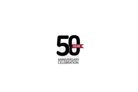 Ilustración de 50 años aniversario celebración tarjeta fondo - Imagen libre de derechos