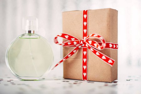 Photo for Gift box for perfume. Gift for 14 february. - Royalty Free Image