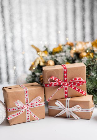 Photo for Gifts foe Christmas and New Year.preparing gifts for the new year. - Royalty Free Image