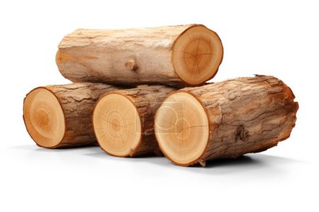 Photo for Fire logs, big pile of timber, isolated on transparent, background, png file - Royalty Free Image