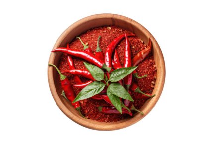 Paprika und rotes heißes Chilipapier, isoliert auf transparentem Hintergrund, PNG-Datei