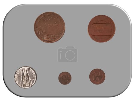 Foto de Antiguas monedas para coleccionistas y banqueros - Imagen libre de derechos