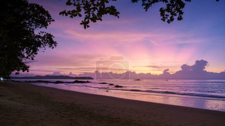 Photo for Sunset at the beach of Khao Lak Thailand. - Royalty Free Image