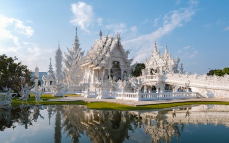 Photo for White Temple Chiang Rai Thailand, Wat Rong Khun or White Temple, Chiang Rai, Northern Thailand. - Royalty Free Image