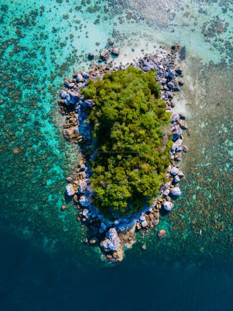 Photo for Drone view at the beach of Koh Lipe Island in Thailand. - Royalty Free Image