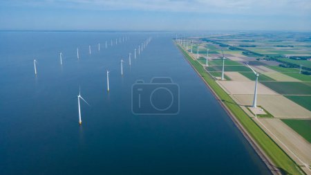 Photo for Wind Turbines Windmill Energy in the Netherlands - Royalty Free Image