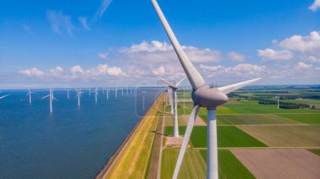 Photo for Wind farm in the Netherlands - Royalty Free Image
