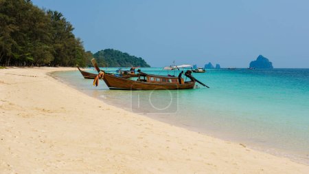 Photo for View at the beach of Koh Kradan island in Thailand, aerial view over Koh Kradan Island Trang which was voted in 2023 as the nr 1 beach in the world - Royalty Free Image