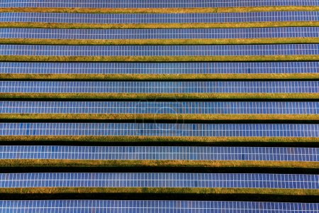 Foto de Paneles solares sistema generadores de energía del sol. Transición energética en Chonburi Tailandia. energía solar panel solar campo - Imagen libre de derechos