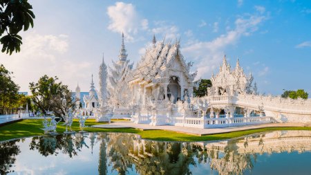Photo for White Temple Chiang Rai Thailand, Wat Rong Khun, aka The White Temple, in Chiang Rai, Thailand. - Royalty Free Image