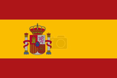 Illustration for Official National Spain flag background - Royalty Free Image