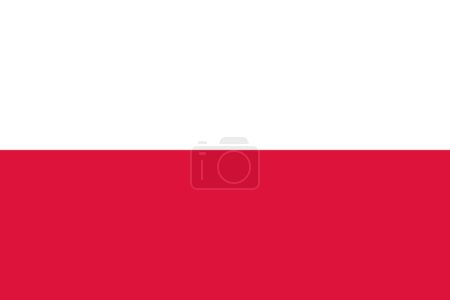 Illustration for Official Poland country flag background - Royalty Free Image