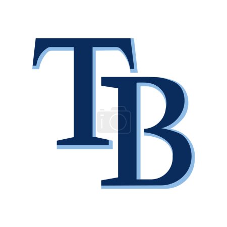 Illustration for Vinnitsa, Ukraine - December 21, 2022: MLB Tampa Bay Rays sport baseball team logo. - Royalty Free Image