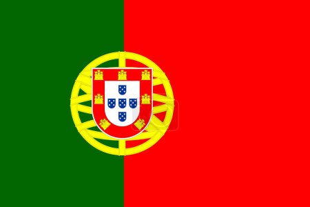 Ilustración de Fondo nacional oficial de la bandera de Portugal - Imagen libre de derechos