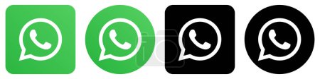Winniza, Ukraine - 07. Februar 2023: WhatsApp Icon Set. Vektorgrafische Illustration
