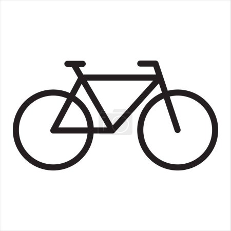Bicicleta icono línea estilo diseño simple