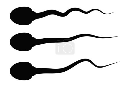 Illustration for Sperm icon set simple design - Royalty Free Image