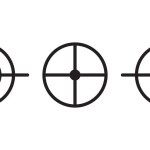 Target line icon set simple design