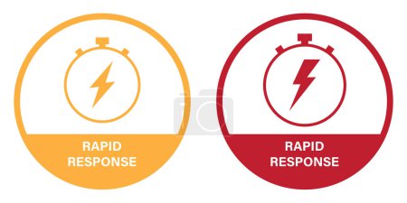 Ilustración de Temporizador de respuesta rápida con icono de flash - Imagen libre de derechos