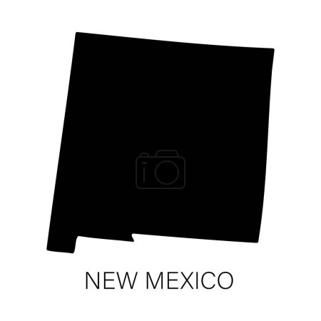 Ilustración de Nuevo México mapa del estado silueta icono - Imagen libre de derechos