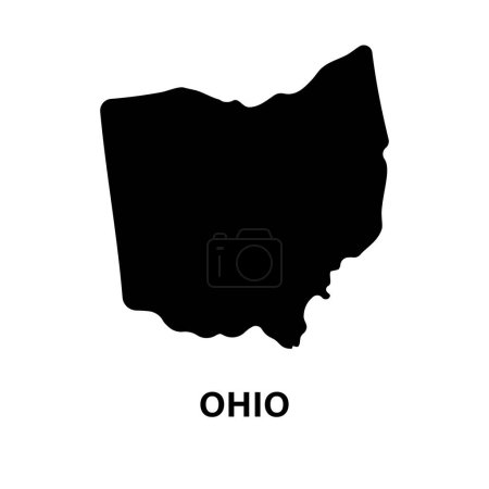Mapa del estado de Ohio silueta icono