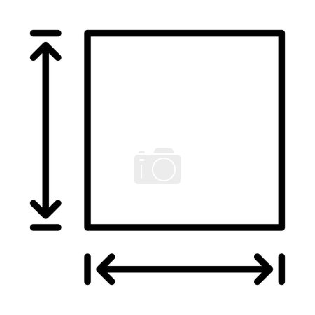 Illustration for Height and width icon symbol simple design - Royalty Free Image
