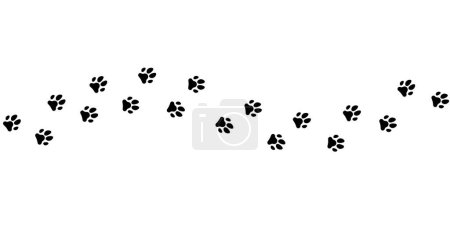 Ilustración de Pata impresión mascotas waling icono fondo - Imagen libre de derechos