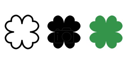 Clover icon symbol set basic simple design
