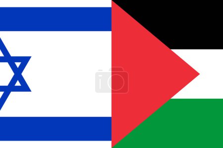 Téléchargez les illustrations : Israël et Palestine drapeau fond - en licence libre de droit