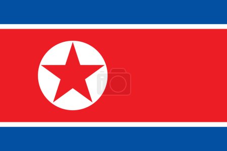 North Korea national flag background