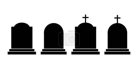 Symbolset für die Silhouette des Grabsteins 