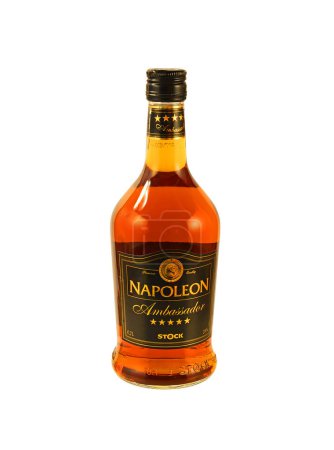 Photo for The basis of Napoleon Ambassador brandy is a top-quality distillate from selected varieties of Spanish wines aged for a long time in oak vats. Produced by Stock Pilsen, Czech Republic - Royalty Free Image