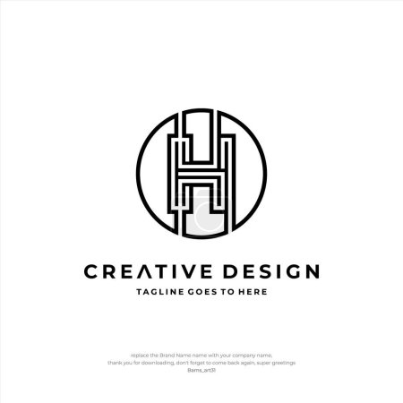 Téléchargez les photos : Modèle d'entreprise de conception créative de conception de logo initial lettre H - en image libre de droit