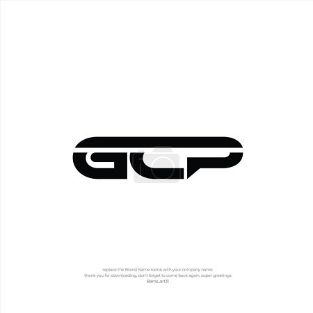 Illustration for Initial GCP Letter Logo Design - Royalty Free Image