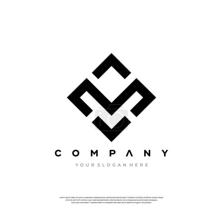 Un logo abstrait au design géométrique qui véhicule innovation et modernité, parfait pour les entreprises contemporaines