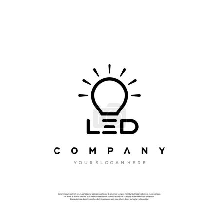 Ce logo incarne l'essence de la technologie LED avec un motif d'ampoule, signifiant des solutions d'éclairage lumineuses et efficaces
