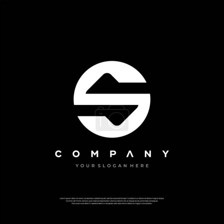 Kühnes Logo mit stilisiertem S im Kreis, vor schwarzem Hintergrund für eine markante Corporate Identity.
