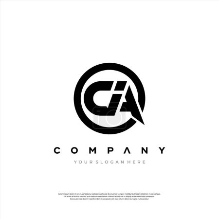 Ilustración de Un logotipo elegante y contemporáneo que combina ingeniosamente las letras CIA para una identidad corporativa llamativa. - Imagen libre de derechos