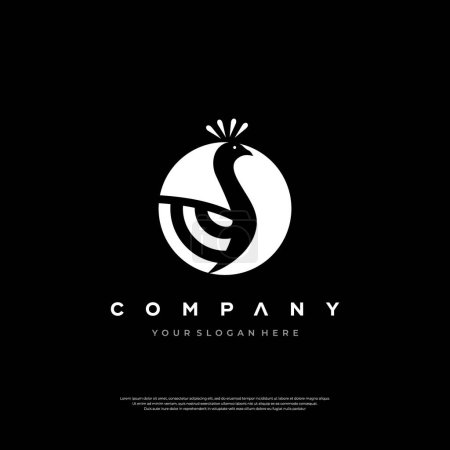 Dieses Logo-Design vereint die Eleganz eines Pfaus und schafft eine anspruchsvolle Identität für Ihr Unternehmen