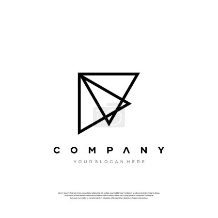 Un diseño de logotipo que combina formas abstractas y simetría para un aspecto corporativo moderno