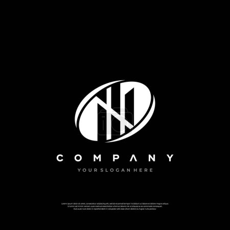 A modern monogram logo intertwining N and D within a circle for a sleek brand presentation